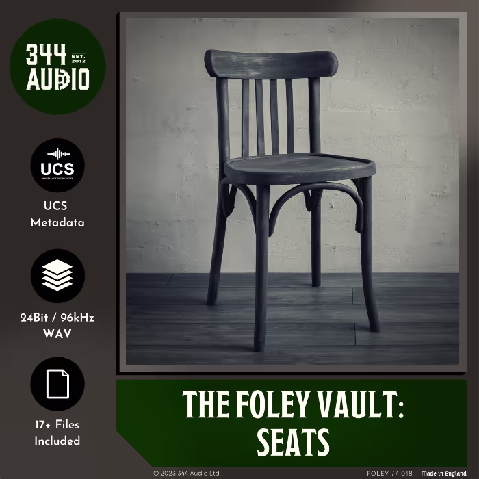 The Foley Vault: Seats sound effects library by 344 SFX