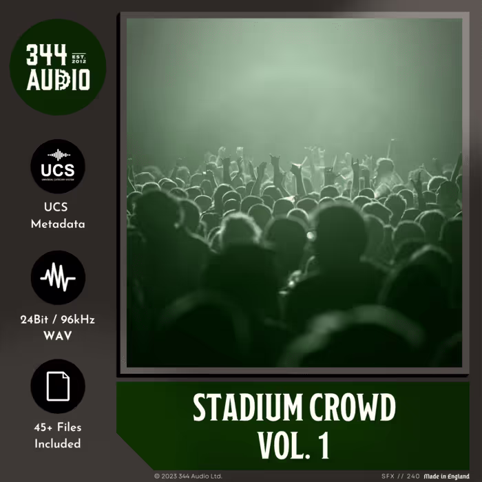 Stadium Crowd Vol. 1 sound effects library by 344 SFX