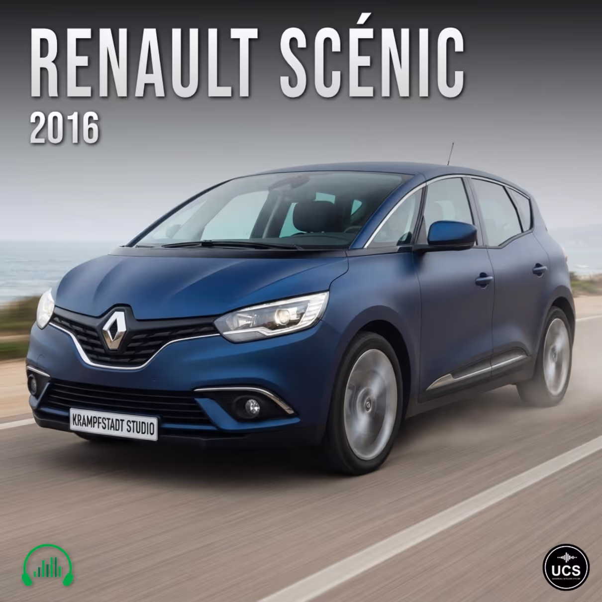 Renault Scenic 2016 compact MPV minivan multi purpose vehicle sound effects library by Krampfstadt Studio