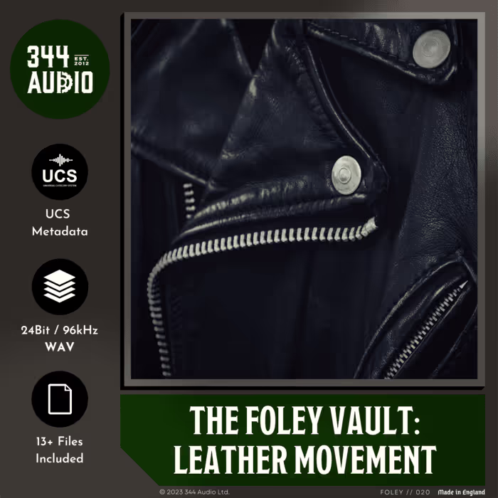 The Foley Vault: Leather Movement sound effects library by 344 SFX