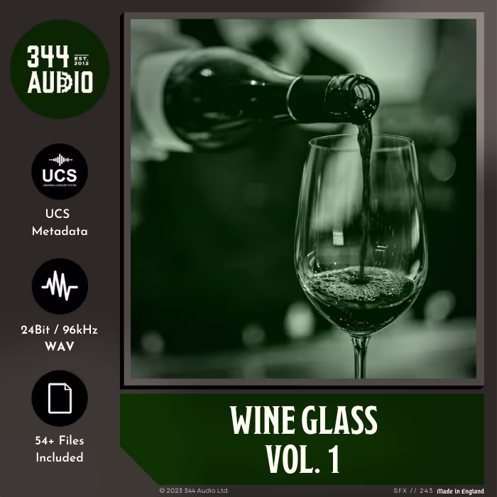 Wine Glass Vol. 1 sound effects library by 344 SFX