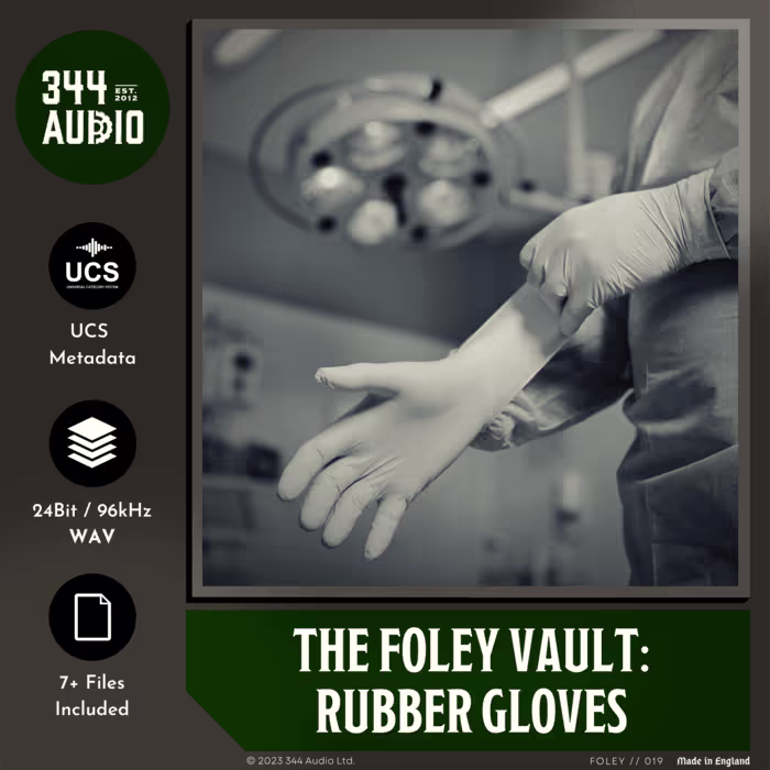 The Foley Vault: Rubber Gloves sound effects library by 344 SFX