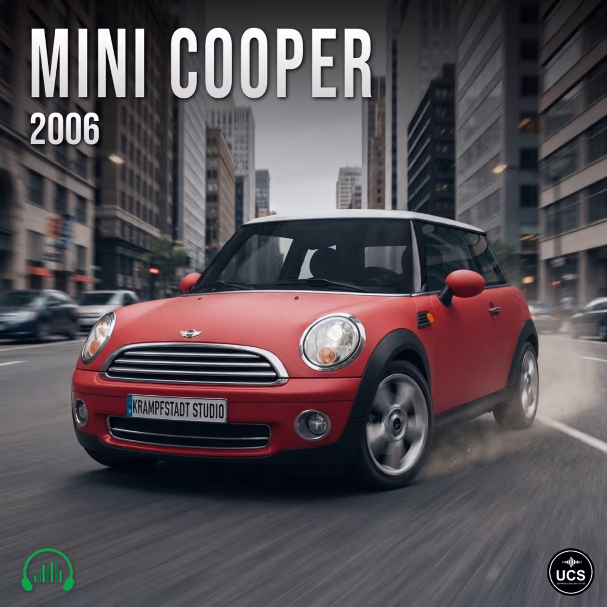 Mini Cooper 2006 subcompact supermini car sound effects library by Krampfstadt Studio