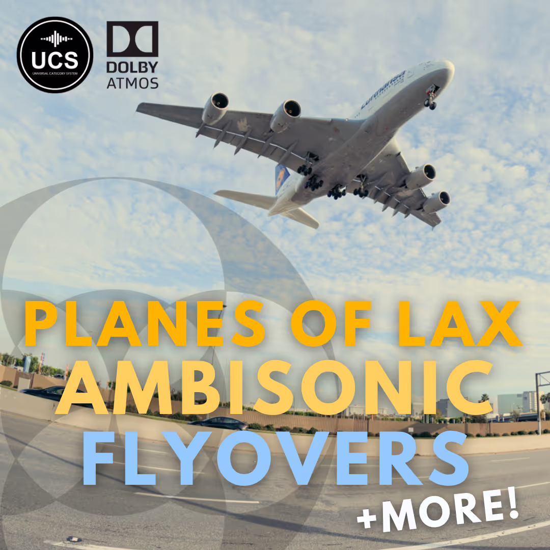 Ambisonic Flyovers - Planes of LAX sound effects library by Cheviot Sound