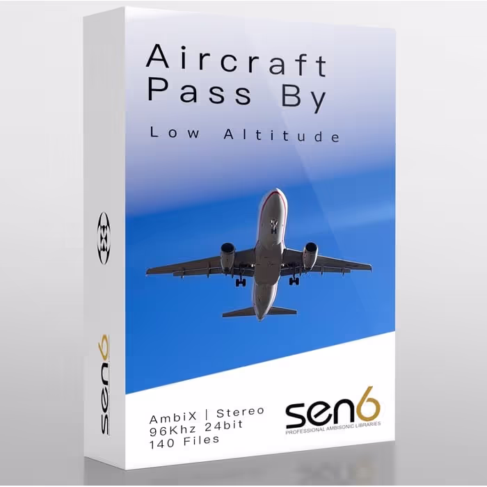 Ambisonic Aircraft Pass By - Low Altitude sound effects library by Sen6