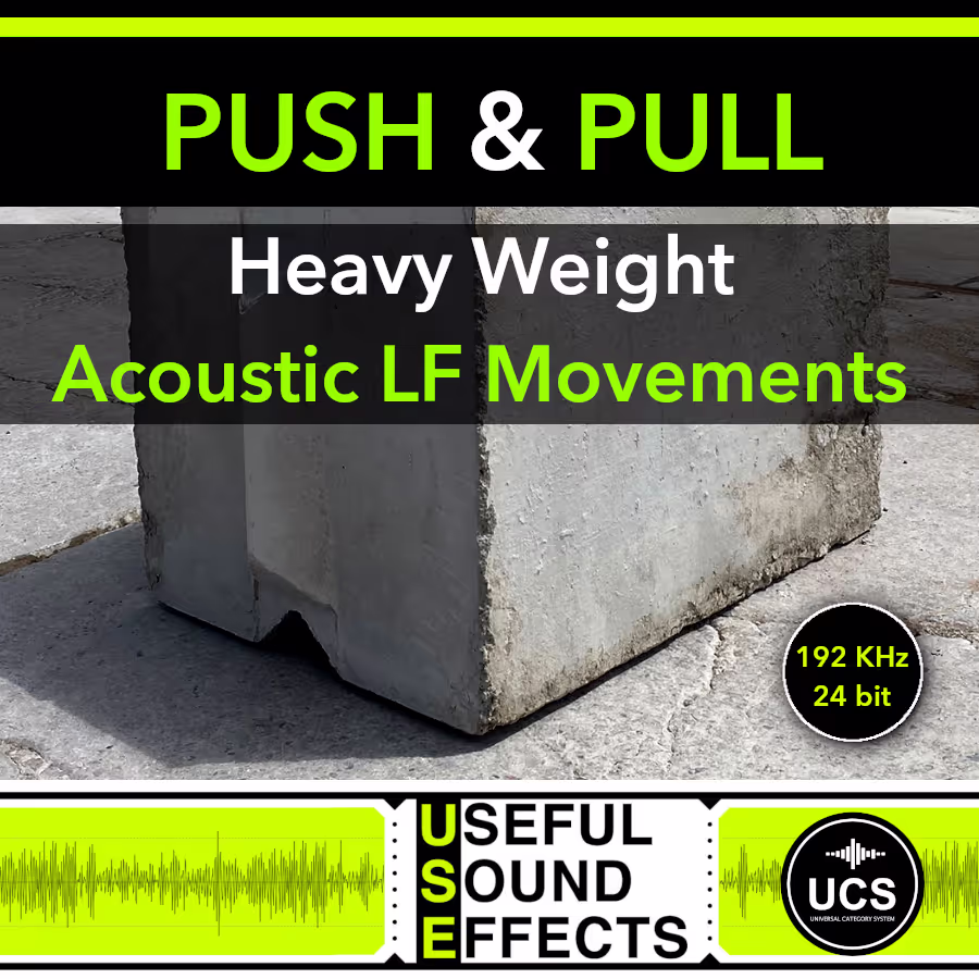 Push & Pull, Heavy Weight sound effects library by Useful Sound Effects