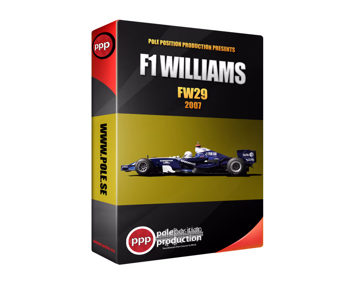 F1 Williams FW29 2007 sound effects library by Pole Position Production
