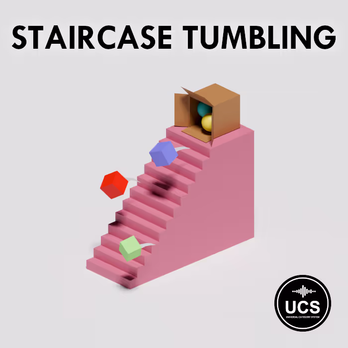 Staircase Tumbling sound effects library by Sound Armoury