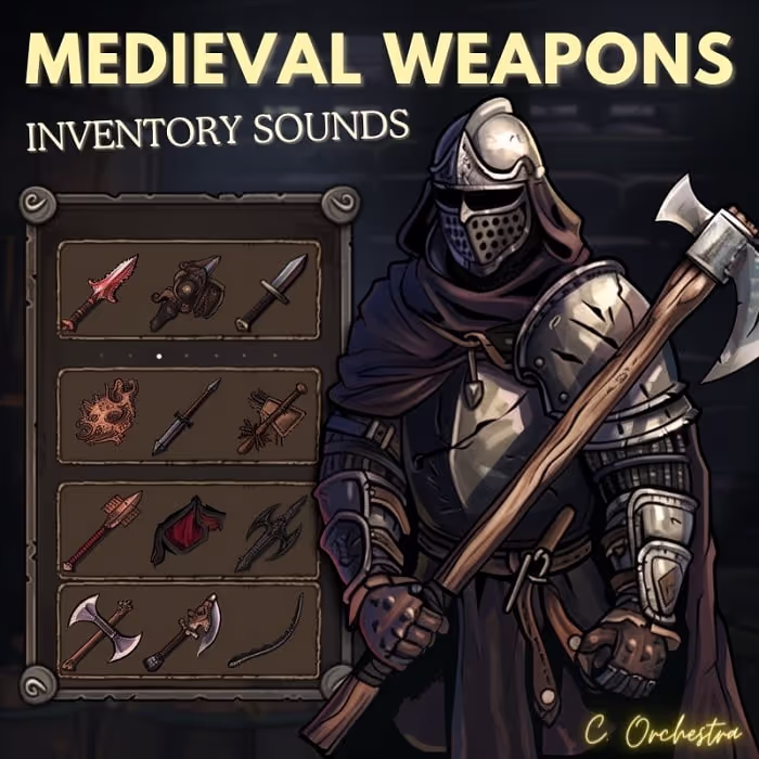 Medieval Fantasy Weapons SFX: Pick Up, Equip, and Other Inventory Sounds by Cyberwave Orchestra