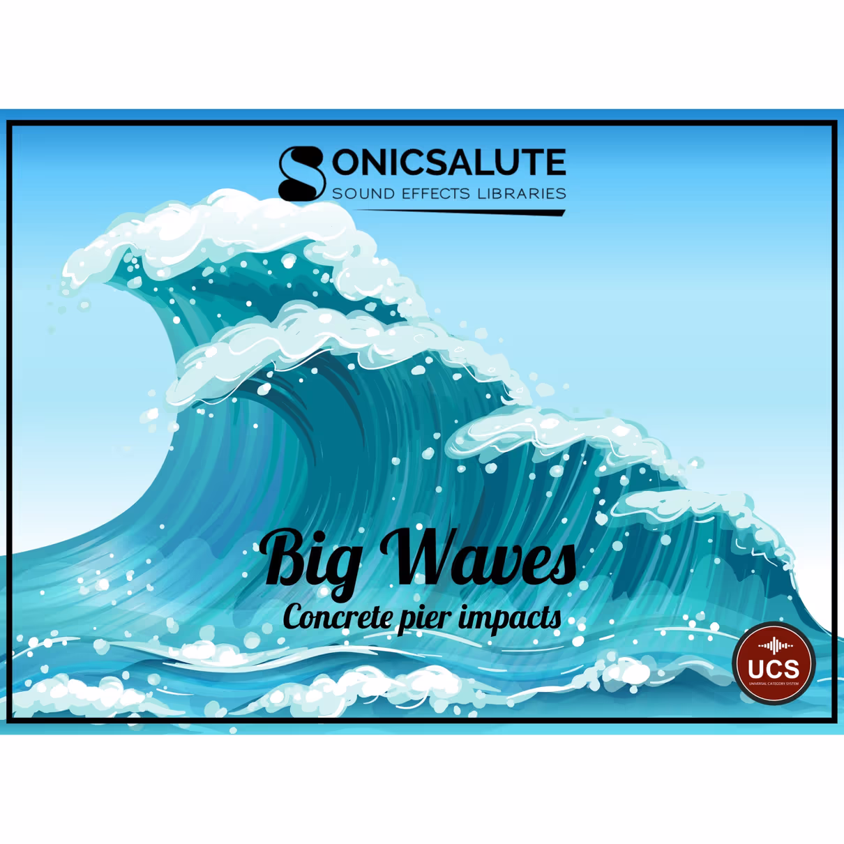 Big Waves Concrete Pier Impact sound effects library by SonicSalute