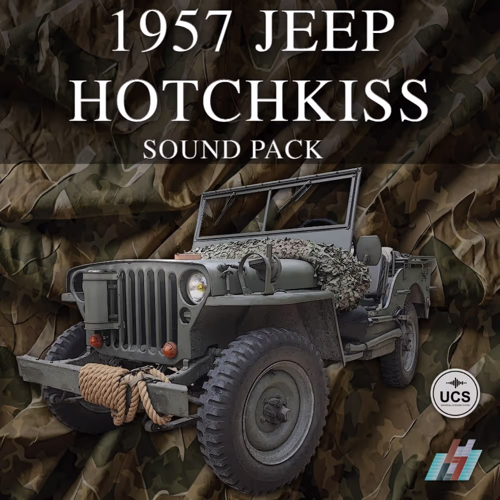 1957 Jeep Hotchkiss M201 Sound Pack sound effects library by Sylvain Livenais