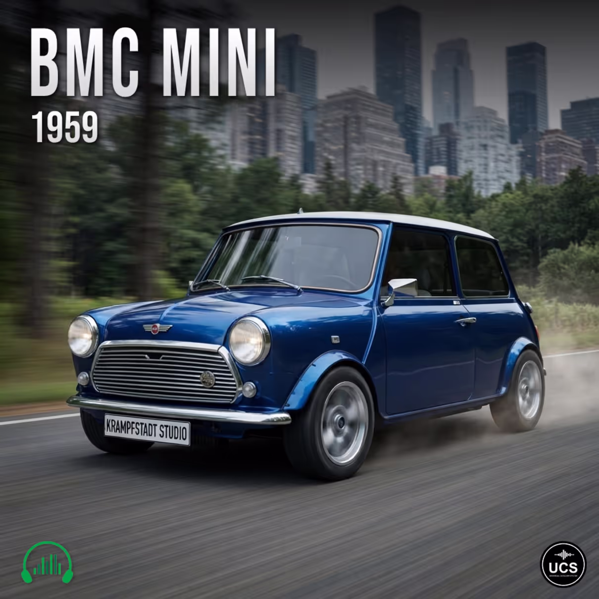 BMC Mini 1959 city car sound effects library by Krampfstadt Studio