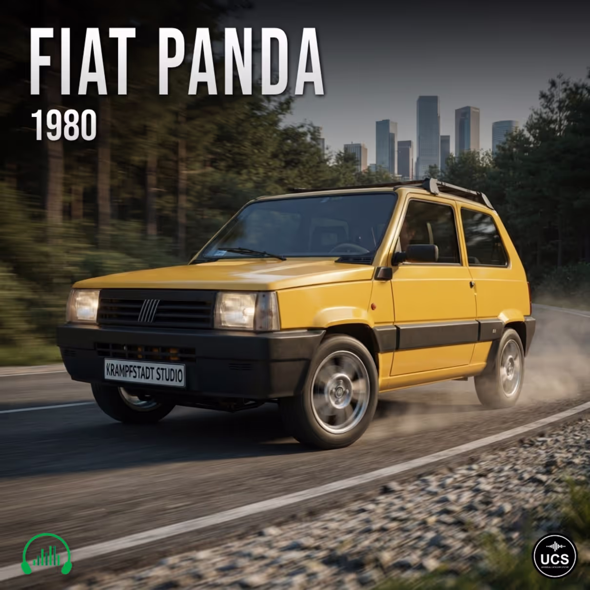 Fiat Panda 1980 city car sound effects library by Krampfstadt Studio