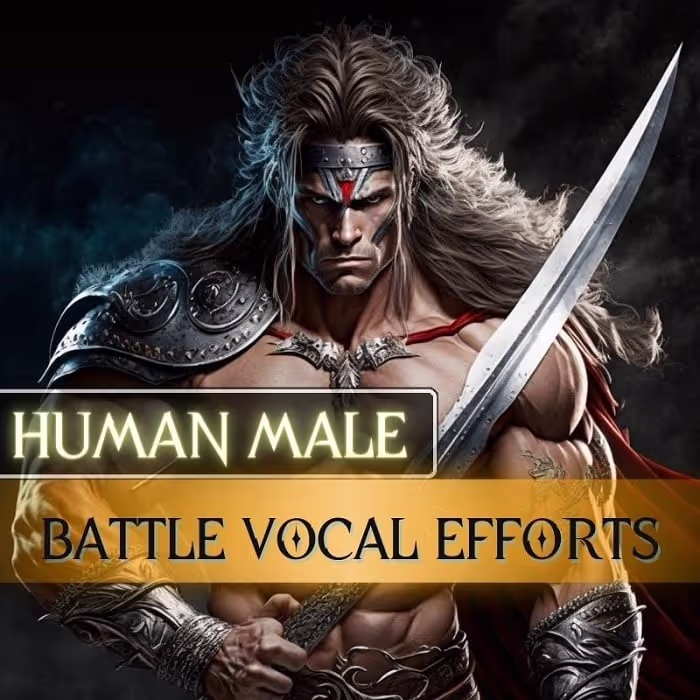 Character Voices - Human Male Battle Vocal Efforts Sound Pack sound effects library by Cyberwave Orchestra