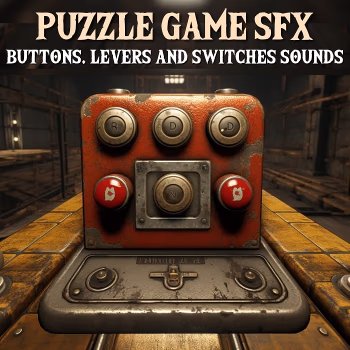 Puzzle Game SFX: Buttons, Levers and Switches Sounds by Cyberwave Orchestra