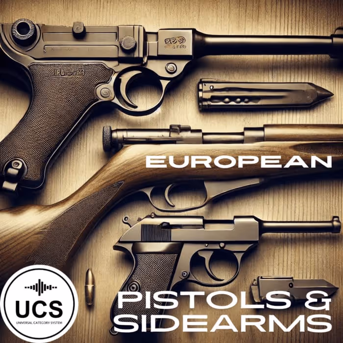 European Pistols and Sidearms sound effects library by Jesse Jones Sound Artist