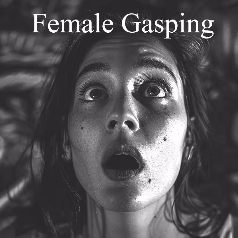 Female Gasping sound effects library by Distressed FX