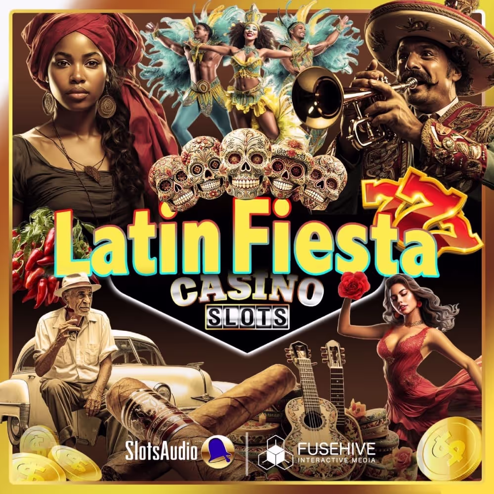 Latin Fiesta Casino Slots Music & Sound Effects by Fusehive