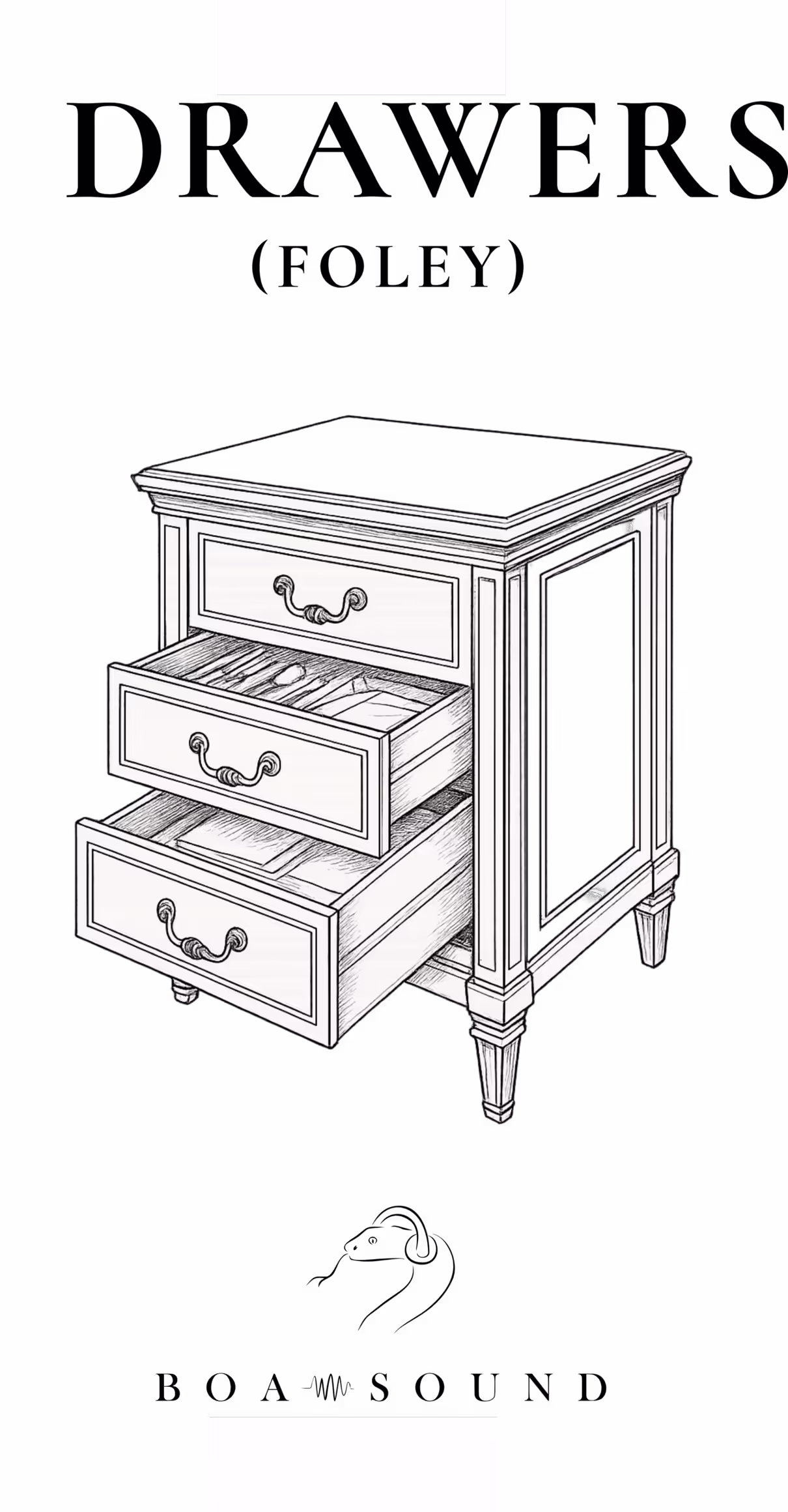 Drawers sound effects library by BoaSound