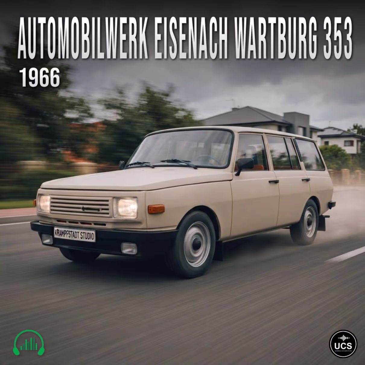 Automobilwerk Eisenach Wartburg 353 1966 compact car sound effects library by Krampfstadt Studio