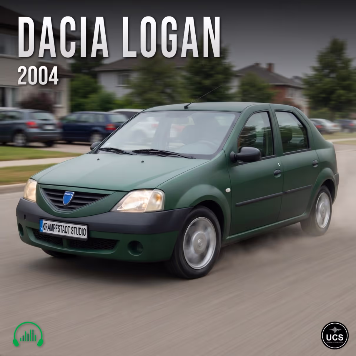 Dacia Logan 2004 compact car sound effects library by Krampfstadt Studio