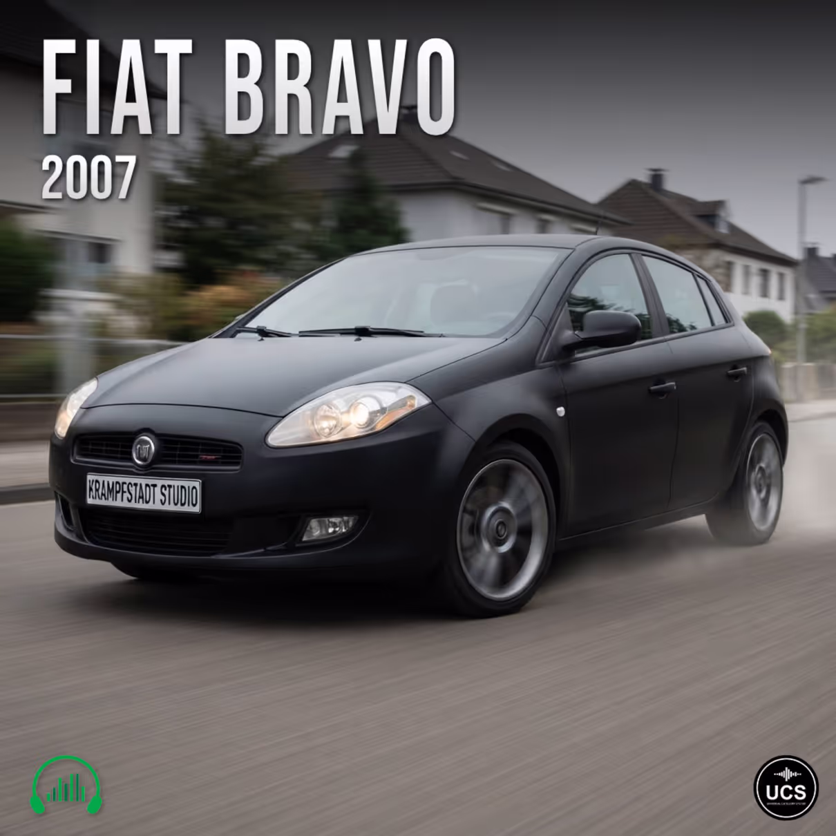 Fiat Bravo 2007 compact car sound effects library by Krampfstadt Studio