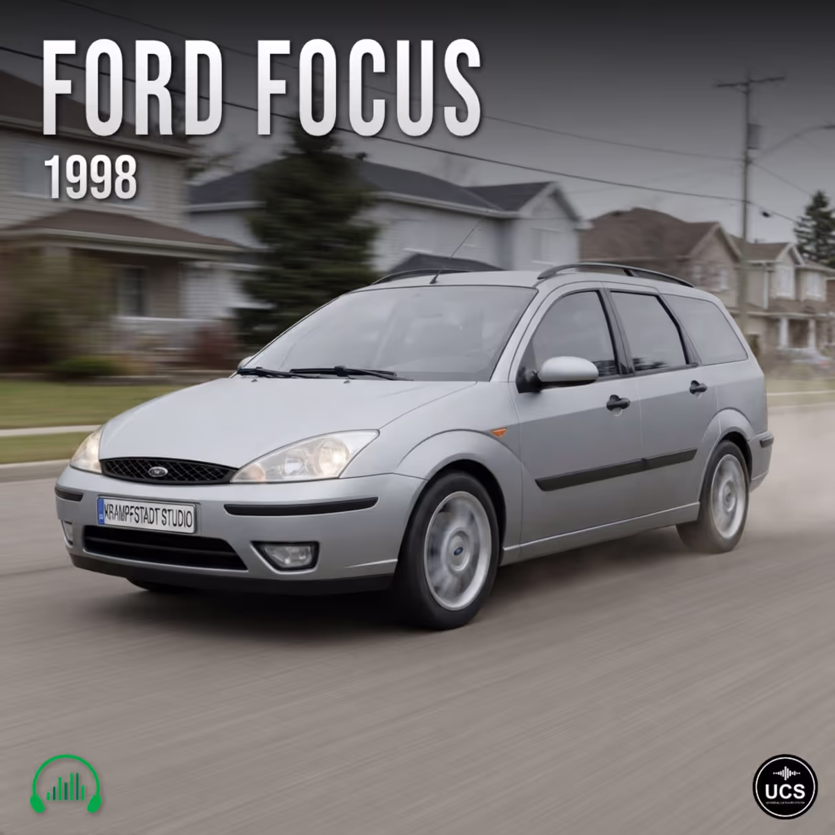 Ford Focus 1998 compact car sound effects library by Krampfstadt Studio