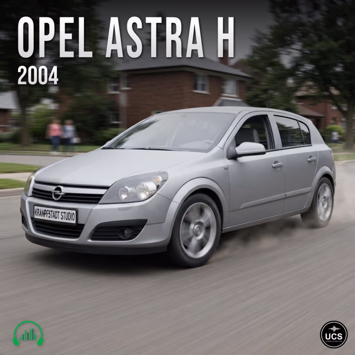 Opel Astra H 2004 compact car sound effects library by Krampfstadt Studio