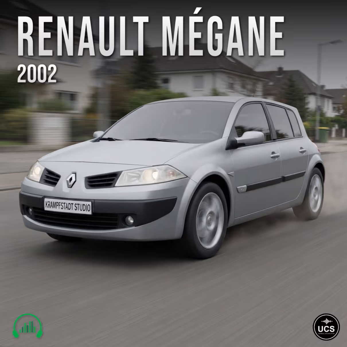 Renault Megane 2002 compact car sound effects library by Krampfstadt Studio