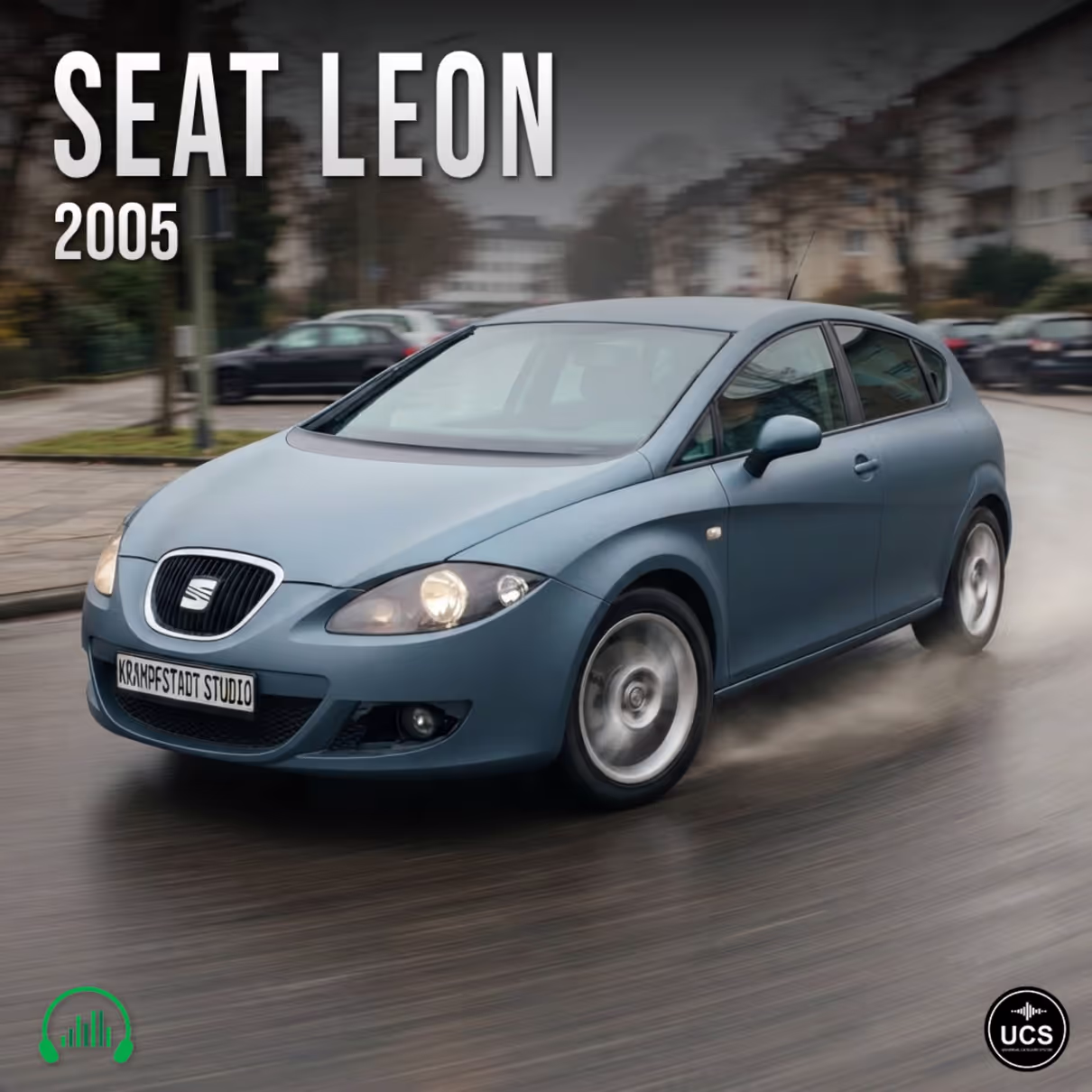 Seat Leon 2005 Compact Car sound effects library by Krampfstadt Studio