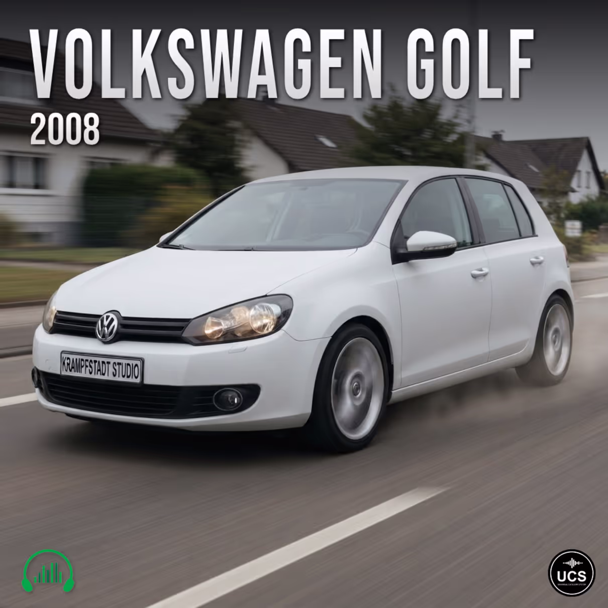 Volkswagen Golf 2008 compact car sound effects library by Krampfstadt Studio