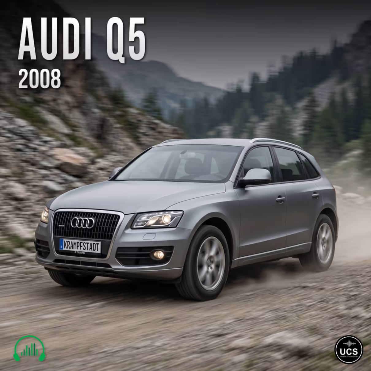 Audi Q5 2008 compact crossover SUV sport utility vehicle sound effects library by Krampfstadt Studio