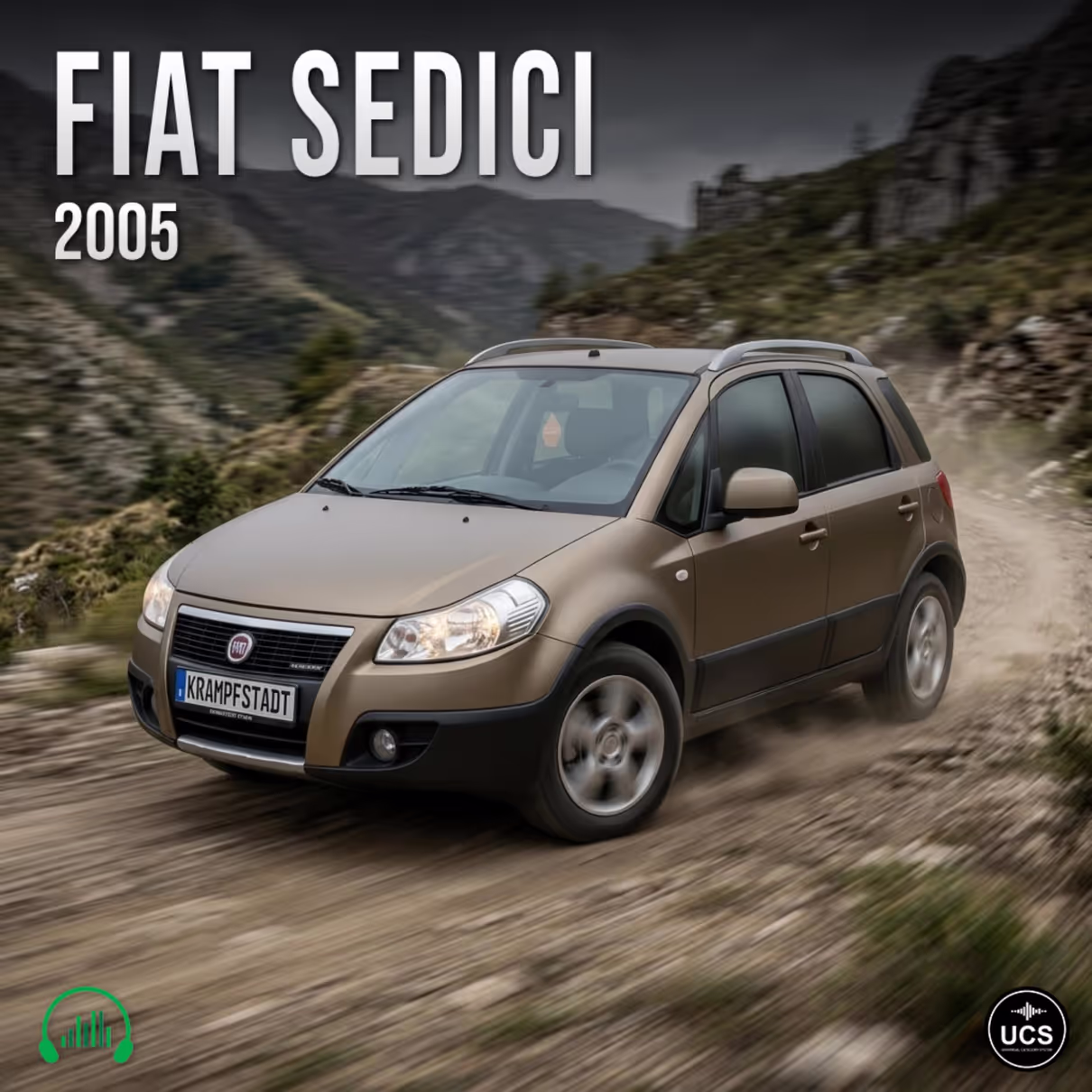 Fiat Sedici 2005 subcompact crossover SUV sport utility vehicle sound effects library by Krampfstadt Studio