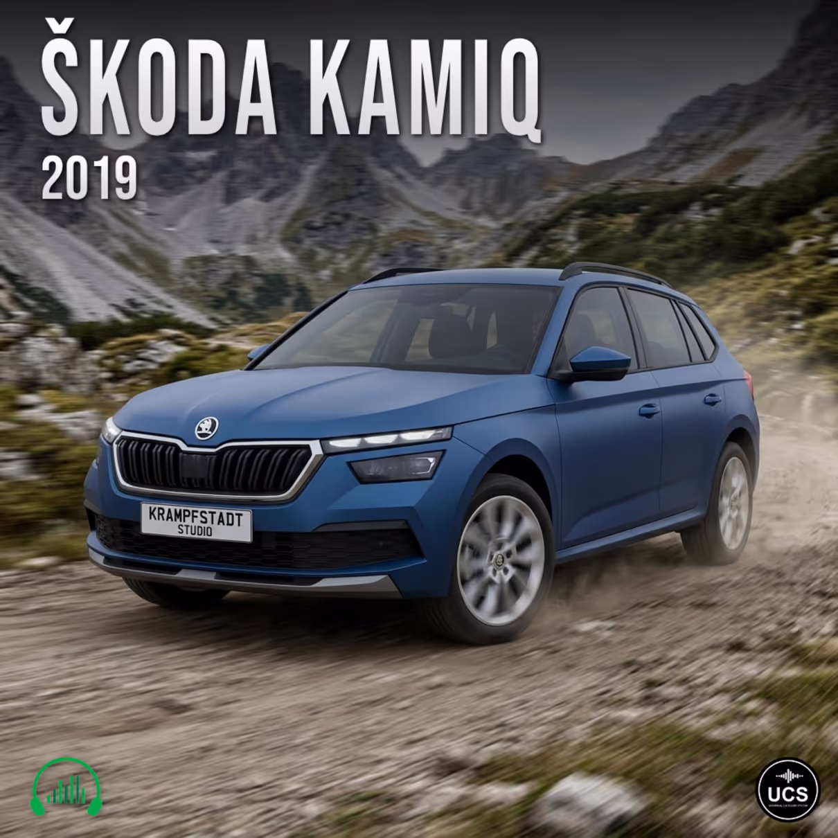Skoda Kamiq 2019 subcompact crossover SUV sport utility vehicle sound effects library by Krampfstadt Studio