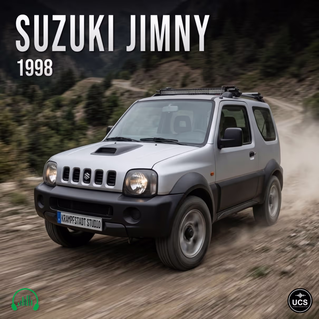 Suzuki Jimny 1998 off-road mini SUV sport utility vehicle sound effects library by Krampfstadt Studio