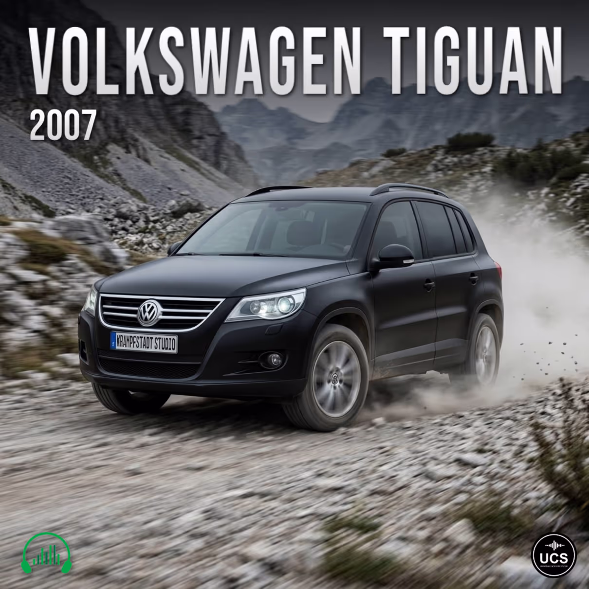 Volkswagen Tiguan 2007 compact crossover SUV sport utility vehicle sound effects library by Krampfstadt Studio