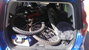 Mountain bikes came in handy for getting around