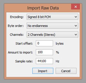 Import settings