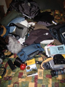 In the hotel room, gearing up for another recording session