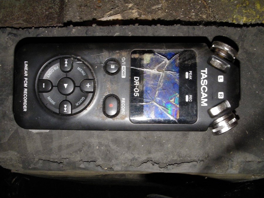 A broken sound effects recorder