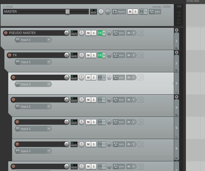 reaper folder tracks
