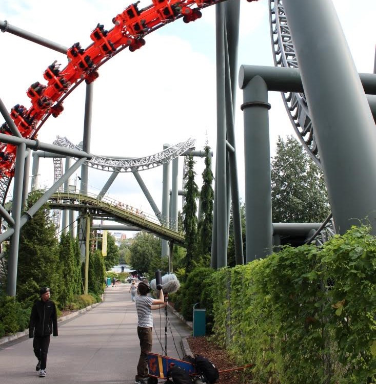 Rollercoaster scream recording