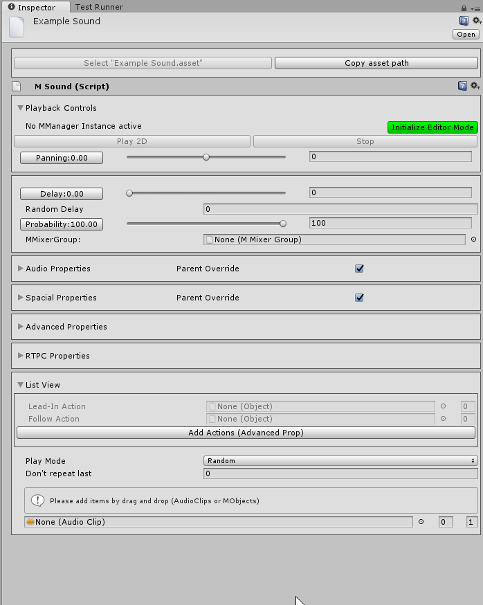 Audio implementation in Moona