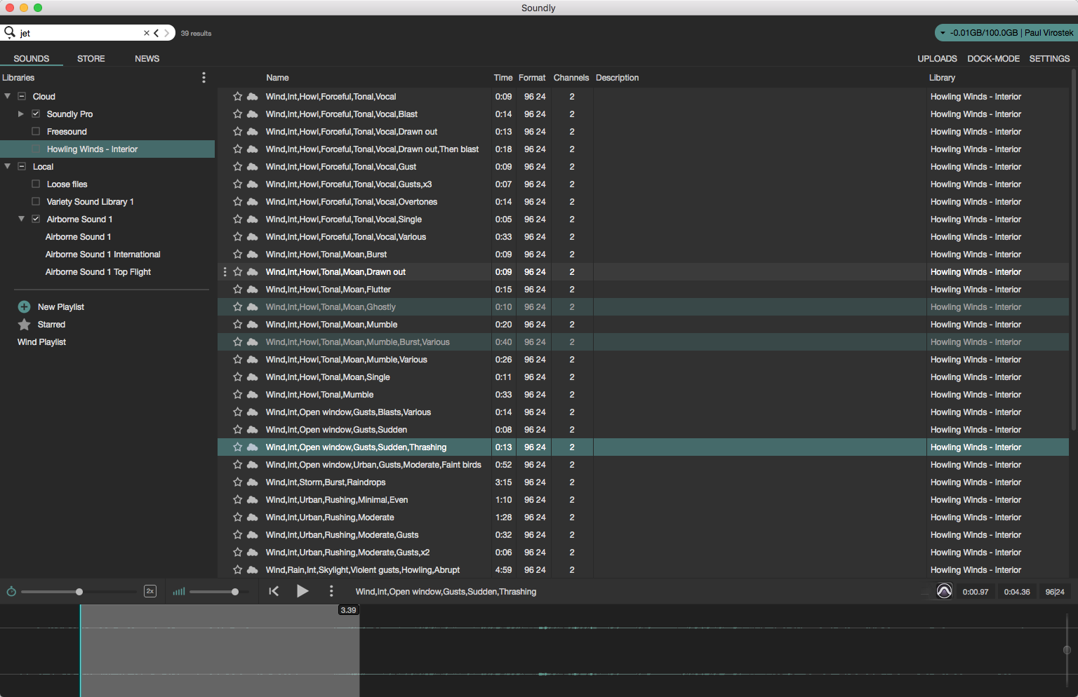 Select audio and send to Pro Tools.