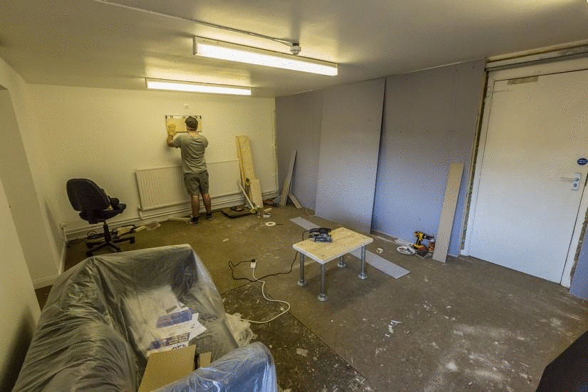 A GIF of the interior design process