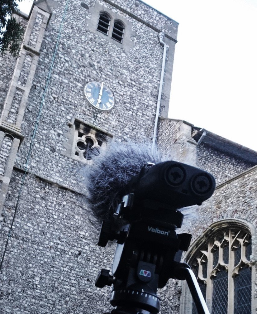 Recording at Thornham All Saints