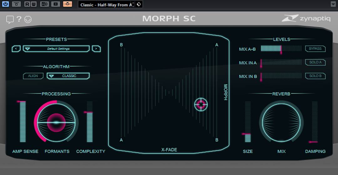 Zynaptiq’s Morph 2 interface