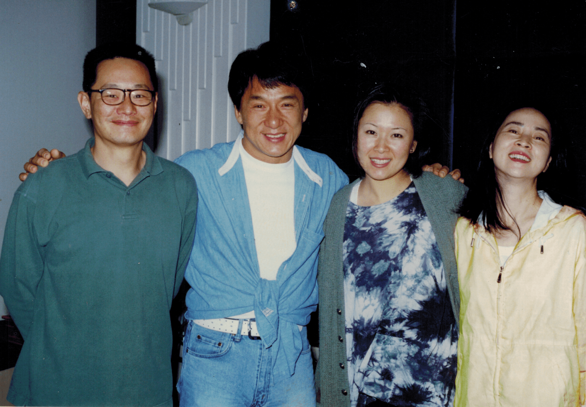 John Dunn with Jackie Chan in Hong Kong 1998