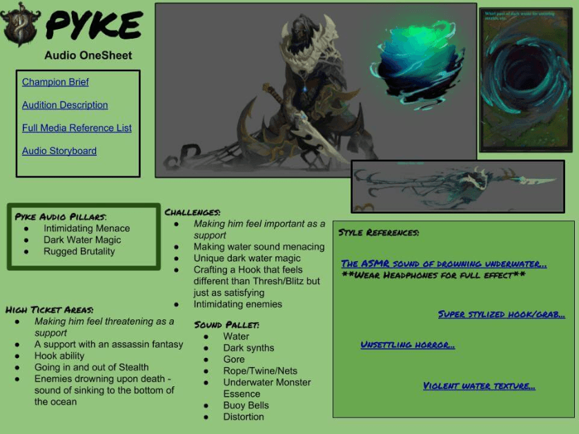 A descriptive audio analysis of Pyke