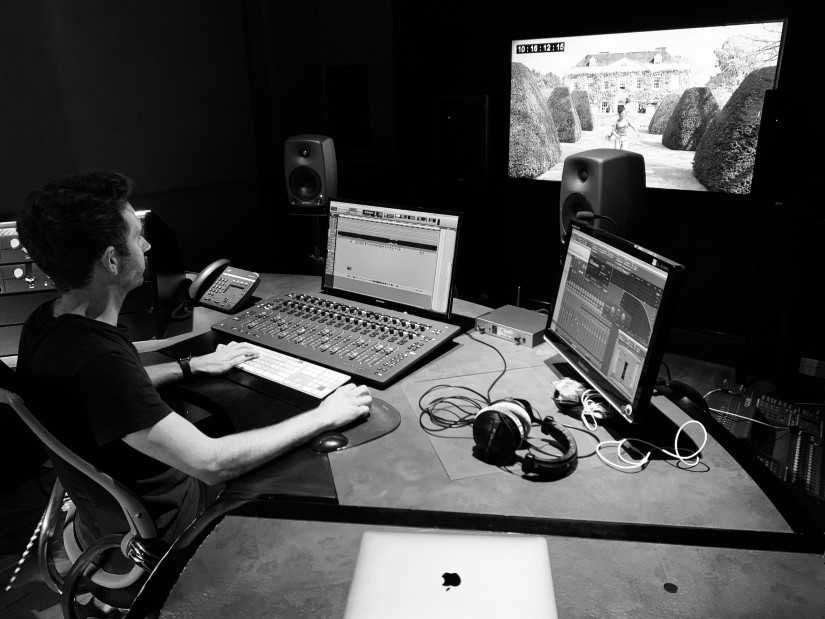 Foley Editor Ben Cross working in the studio